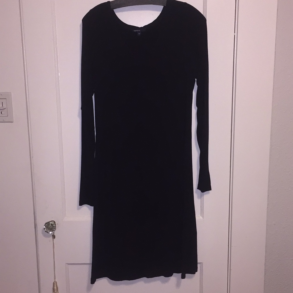 Black long sleeve maternity dress
